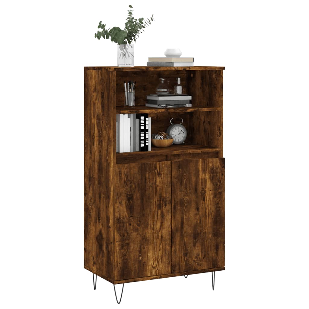 Credenza Rovere Fumo 60x36x110 cm in Legno Multistrato - homemem39