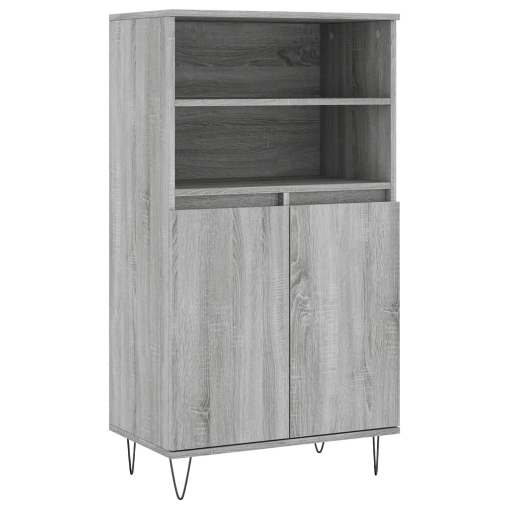 Credenza Grigio Sonoma 60x36x110 cm in Legno Multistrato - homemem39