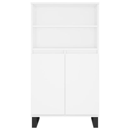 Credenza Alta Bianca 60x36x110 cm in Legno Multistrato - homemem39