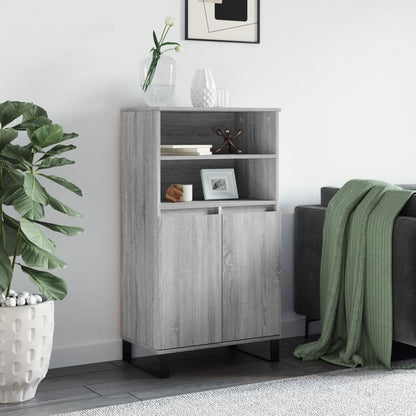 Credenza Grigio Sonoma 60x36x110 cm in Legno Multistrato - homemem39