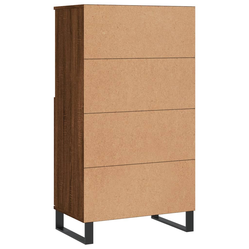 Credenza Rovere Marrone 60x36x110 cm in Legno Multistrato - homemem39