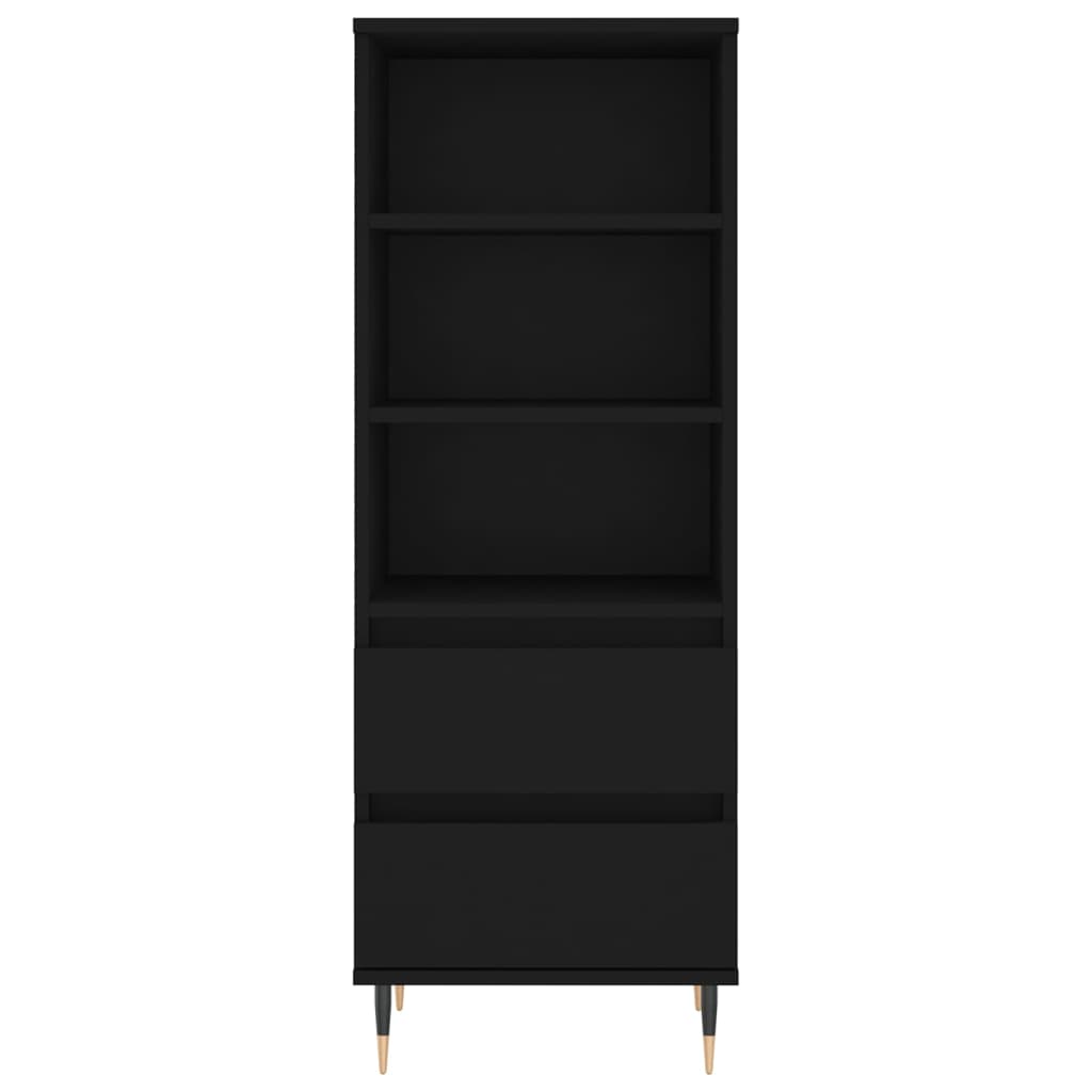 Credenza Nero 40x36x110 cm in Legno Multistrato - homemem39