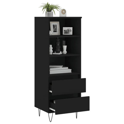 Credenza Nero 40x36x110 cm in Legno Multistrato - homemem39