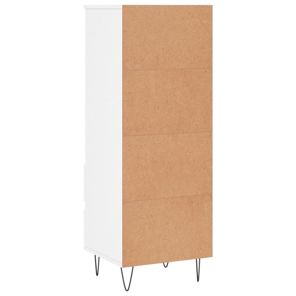 Credenza Bianco Lucido 40x36x110 cm in Legno Multistrato - homemem39