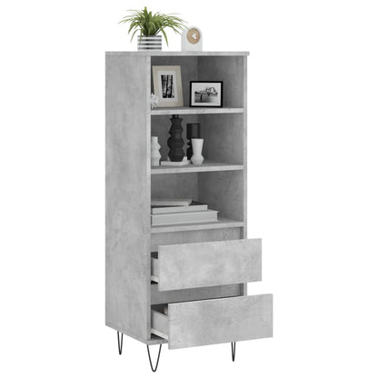 Credenza Grigio Cemento 40x36x110 cm in Legno Multistrato - homemem39