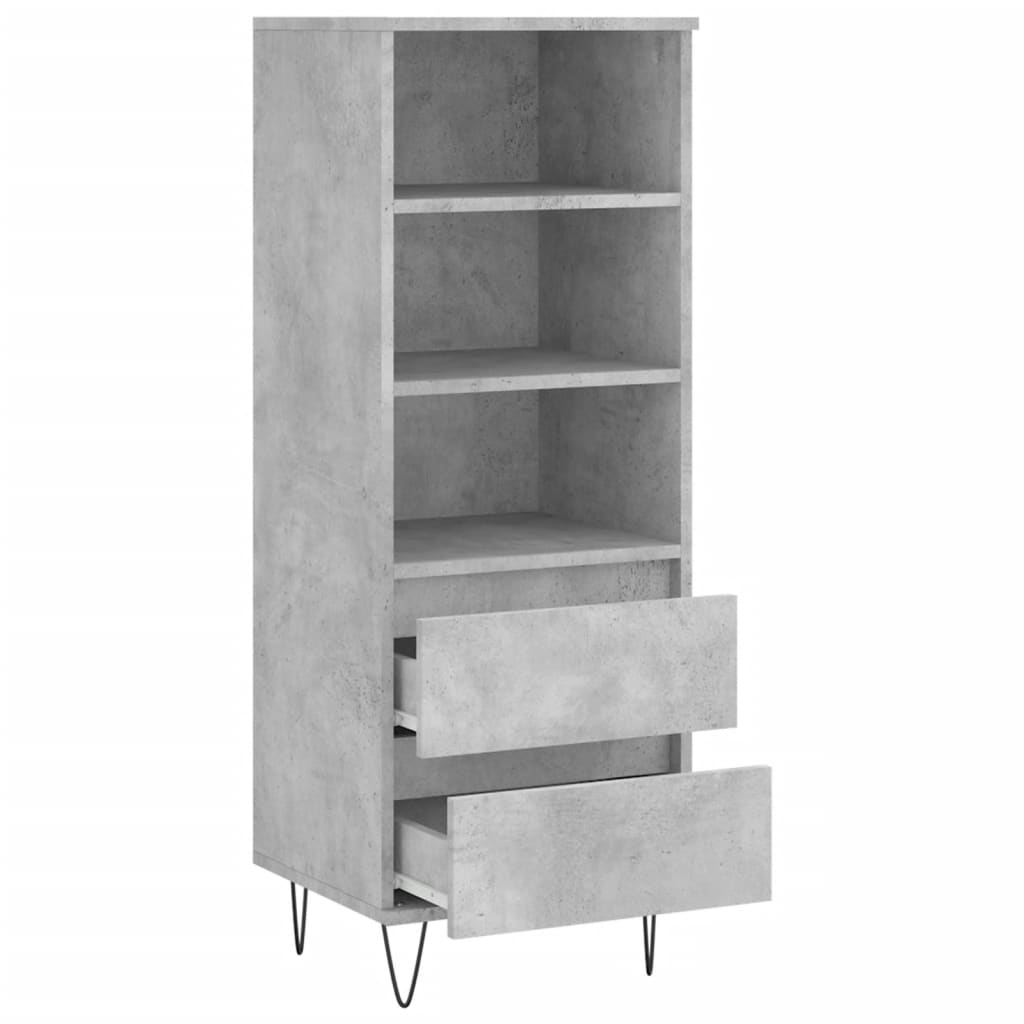 Credenza Grigio Cemento 40x36x110 cm in Legno Multistrato - homemem39