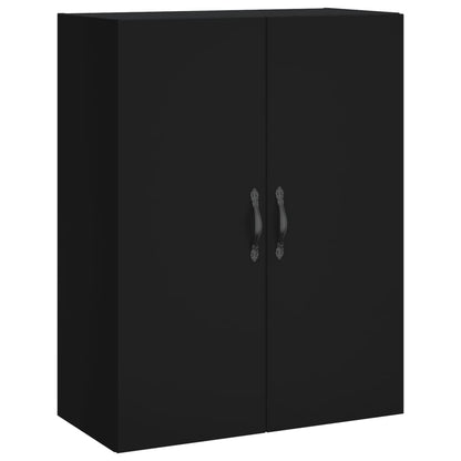 Mobile a Parete Nero 69,5x34,90 cm in Legno Multistrato - homemem39