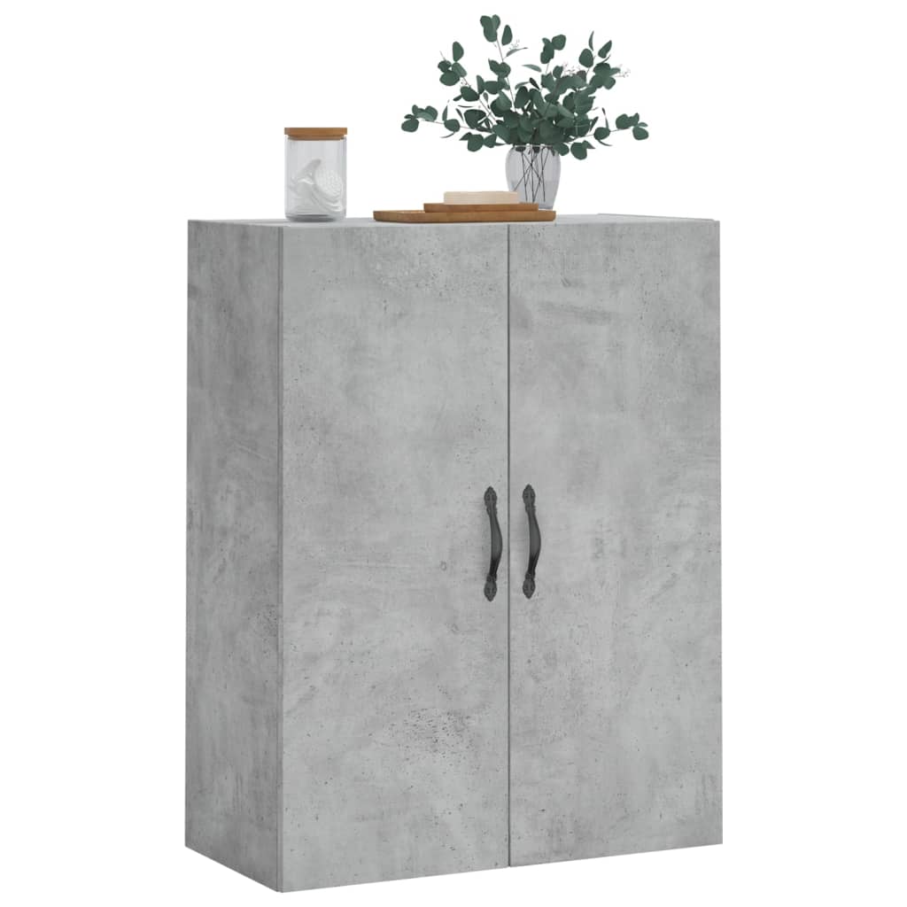 Mobile a Parete Grigio Cemento 69,5x34x90 cm Legno Multistrato - homemem39