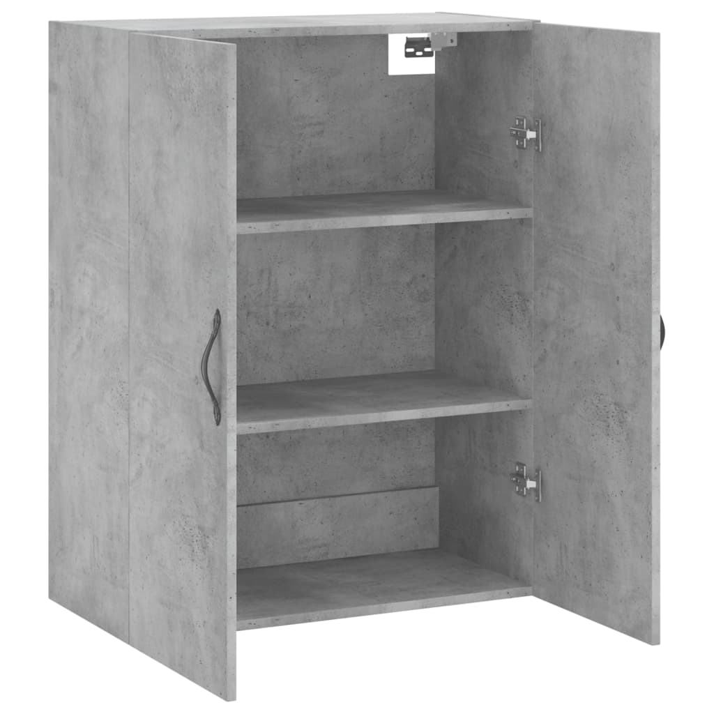 Mobile a Parete Grigio Cemento 69,5x34x90 cm Legno Multistrato - homemem39