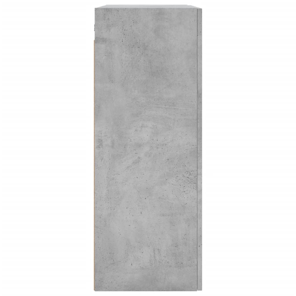 Mobile a Parete Grigio Cemento 69,5x34x90 cm Legno Multistrato - homemem39