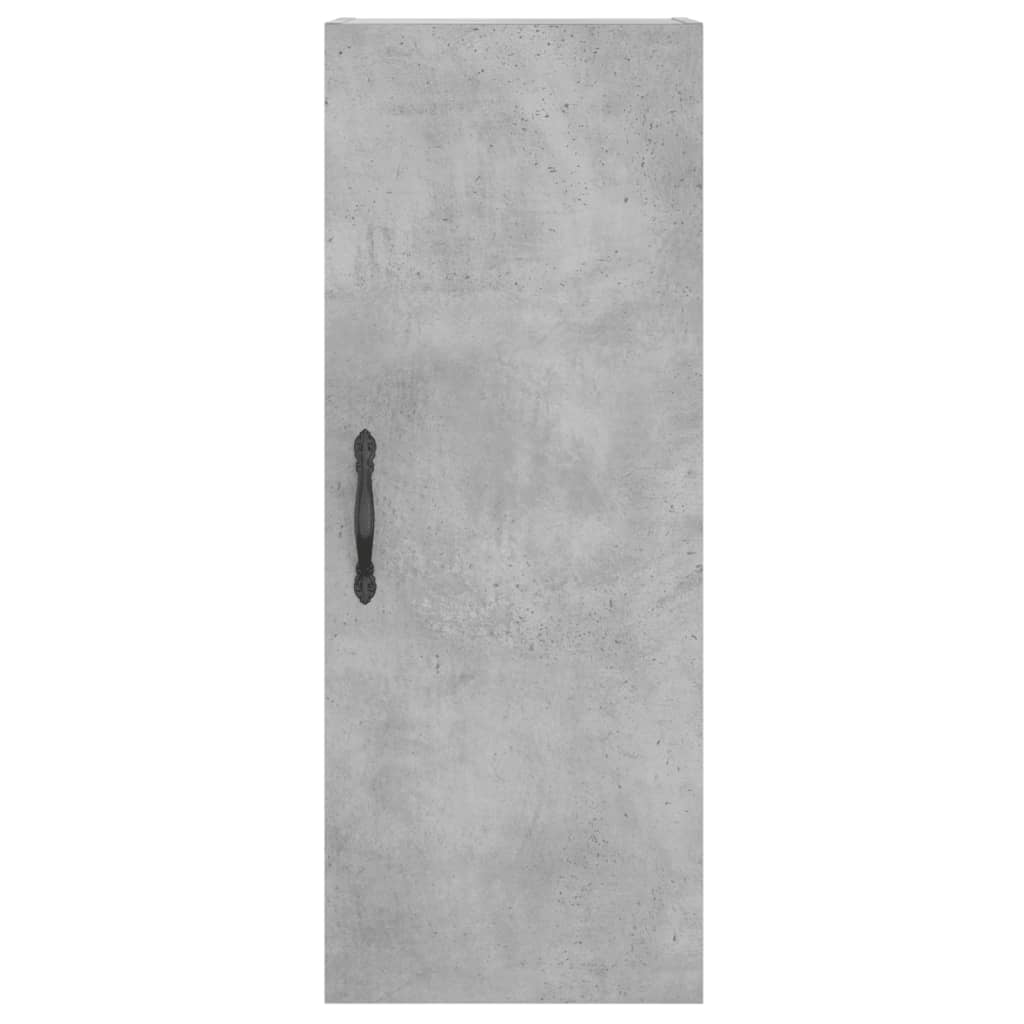 Mobile a Parete Grigio Cemento 34,5x34x90 cm Legno Multistrato - homemem39