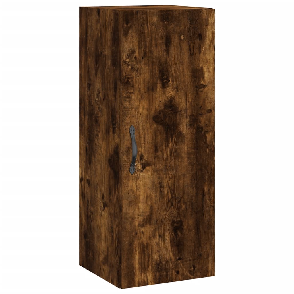 Mobile a Parete Rovere Fumo 34,5x34x90 cm in Legno Multistrato - homemem39