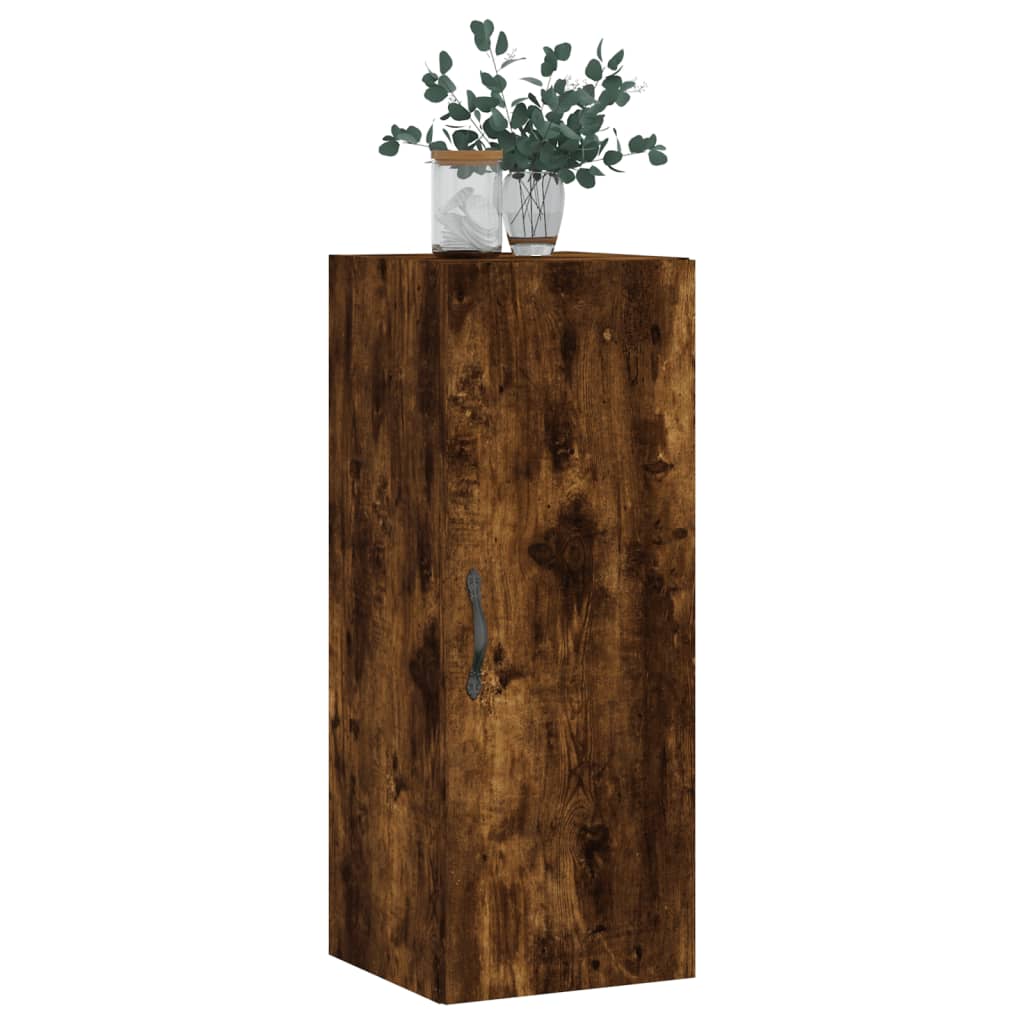 Mobile a Parete Rovere Fumo 34,5x34x90 cm in Legno Multistrato - homemem39