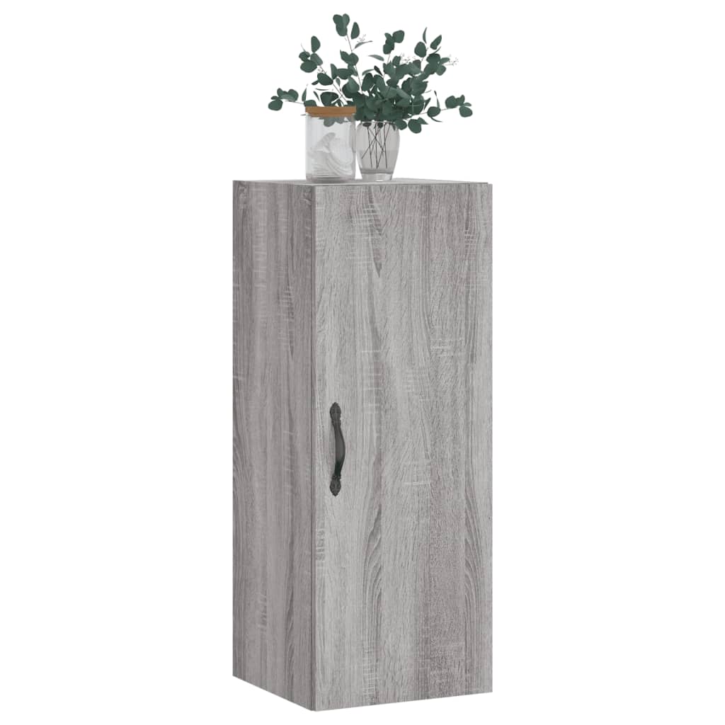 Mobile a Parete Grigio Sonoma 34,5x34x90 cm Legno Multistrato - homemem39