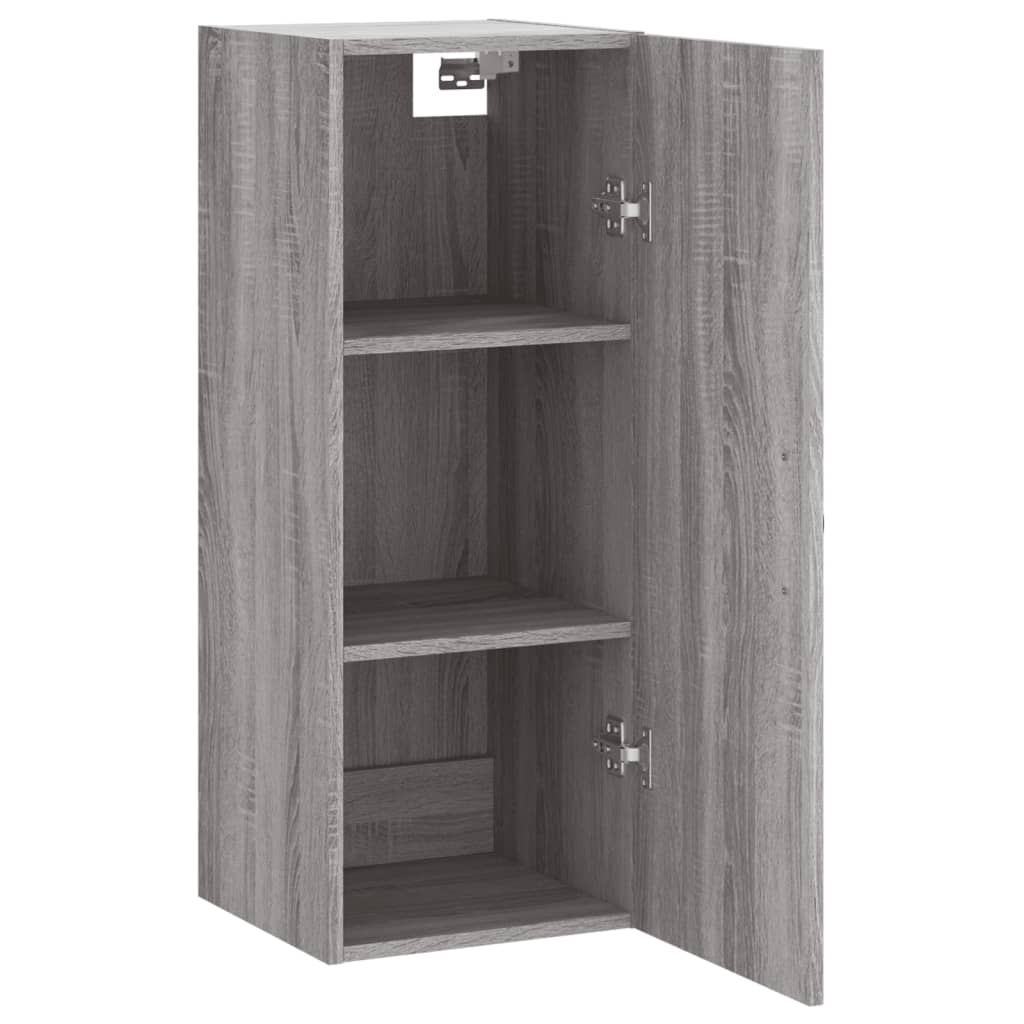 Mobile a Parete Grigio Sonoma 34,5x34x90 cm Legno Multistrato - homemem39