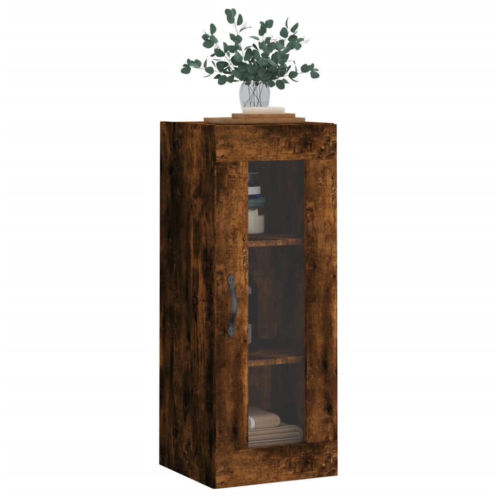 Mobile a Parete Rovere Fumo 34,5x34x90 cm - homemem39