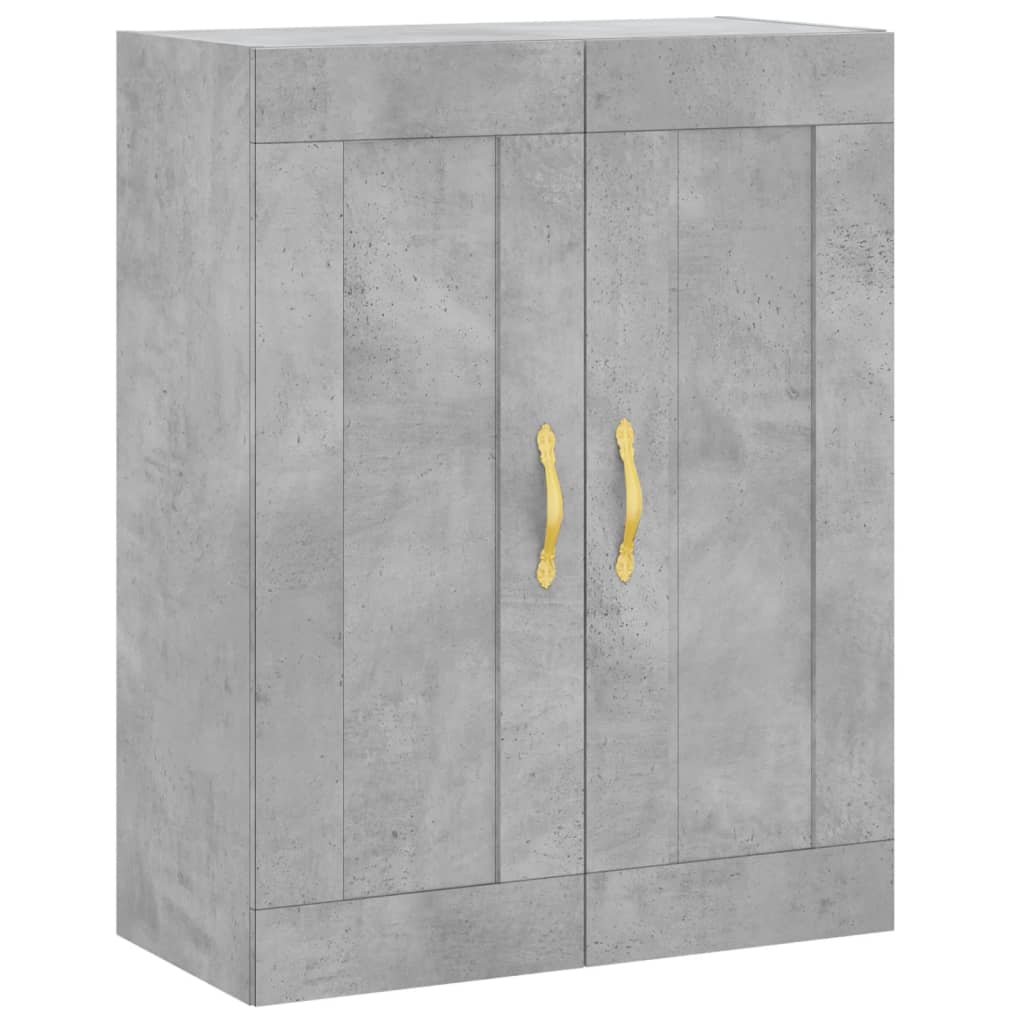 Mobile a Parete Grigio Cemento 69,5x34x90 cm Legno Multistrato - homemem39