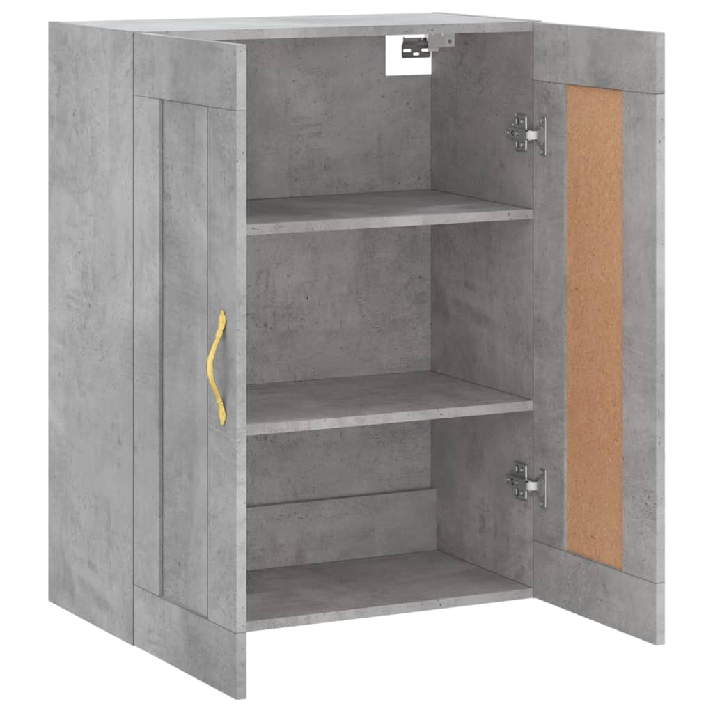 Mobile a Parete Grigio Cemento 69,5x34x90 cm Legno Multistrato - homemem39