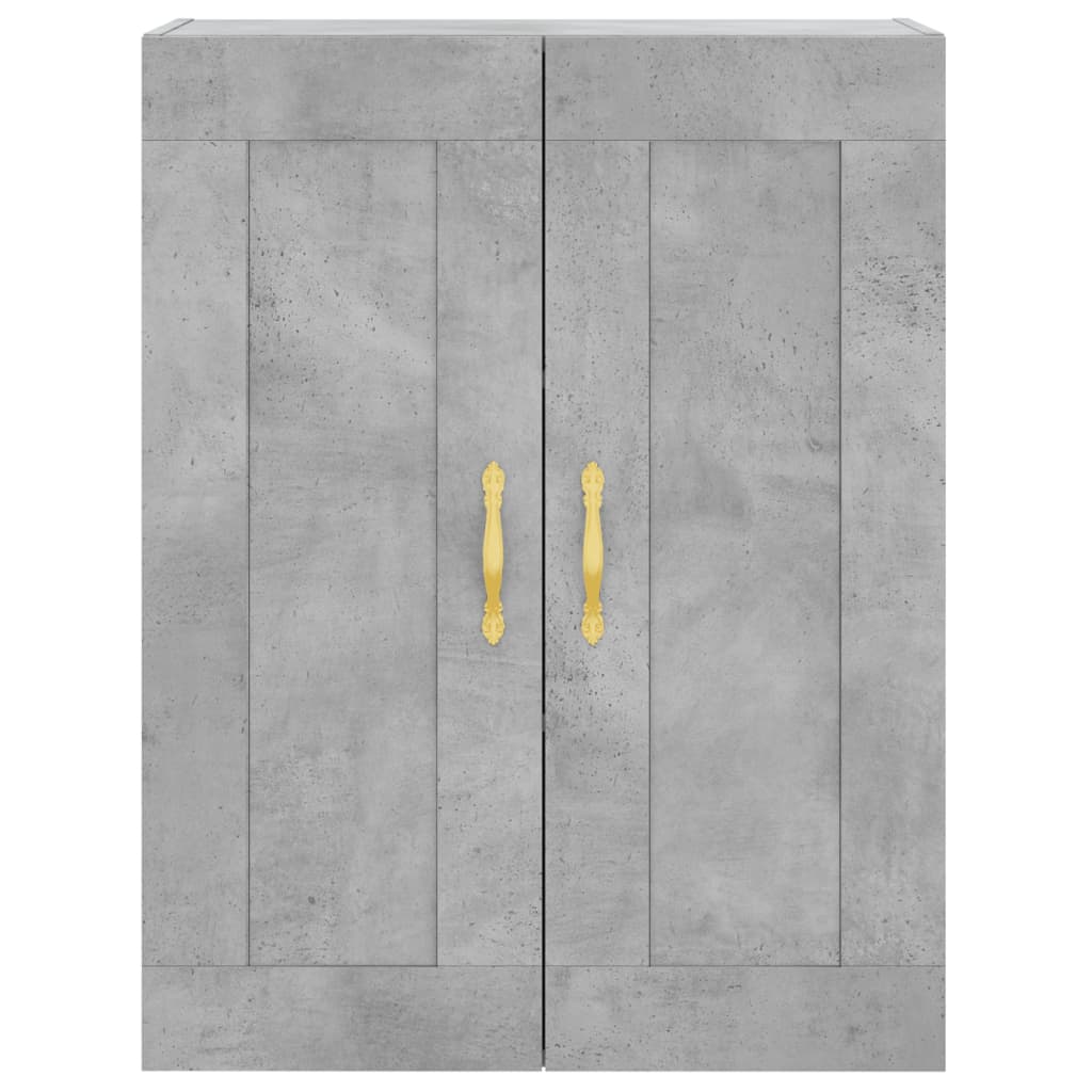 Mobile a Parete Grigio Cemento 69,5x34x90 cm Legno Multistrato - homemem39