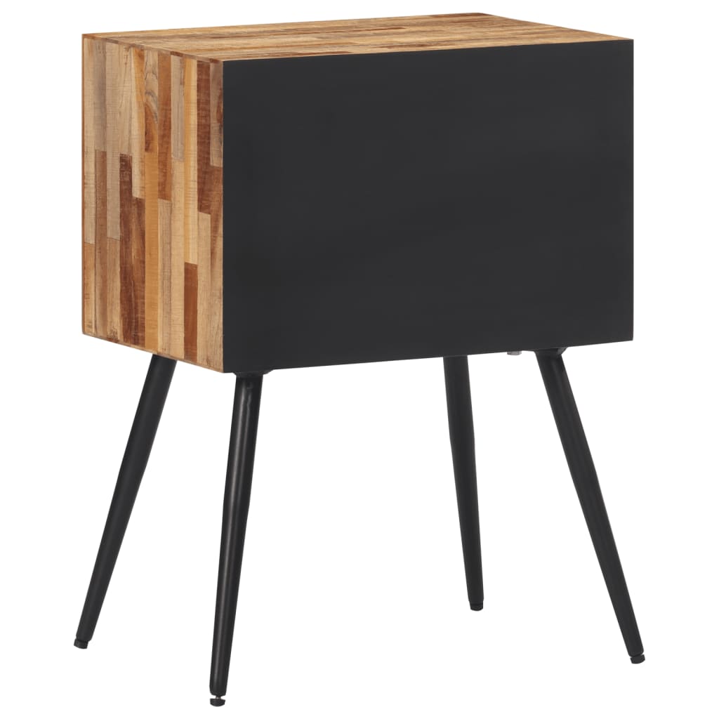 Comodino 47x31,5x60 cm in Legno Massello di Teak - homemem39