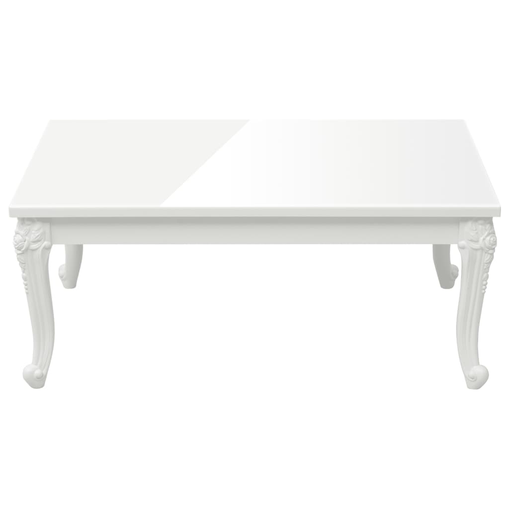 Tavolino da Salotto Bianco Lucido 100x50x42cm Legno Multistrato - homemem39