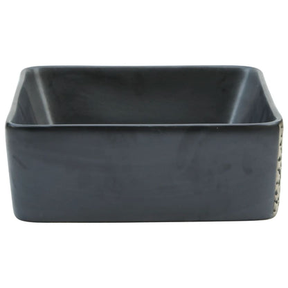 Lavabo da Appoggio Nero Rettangolare 46x35,5x13 cm Ceramica - homemem39