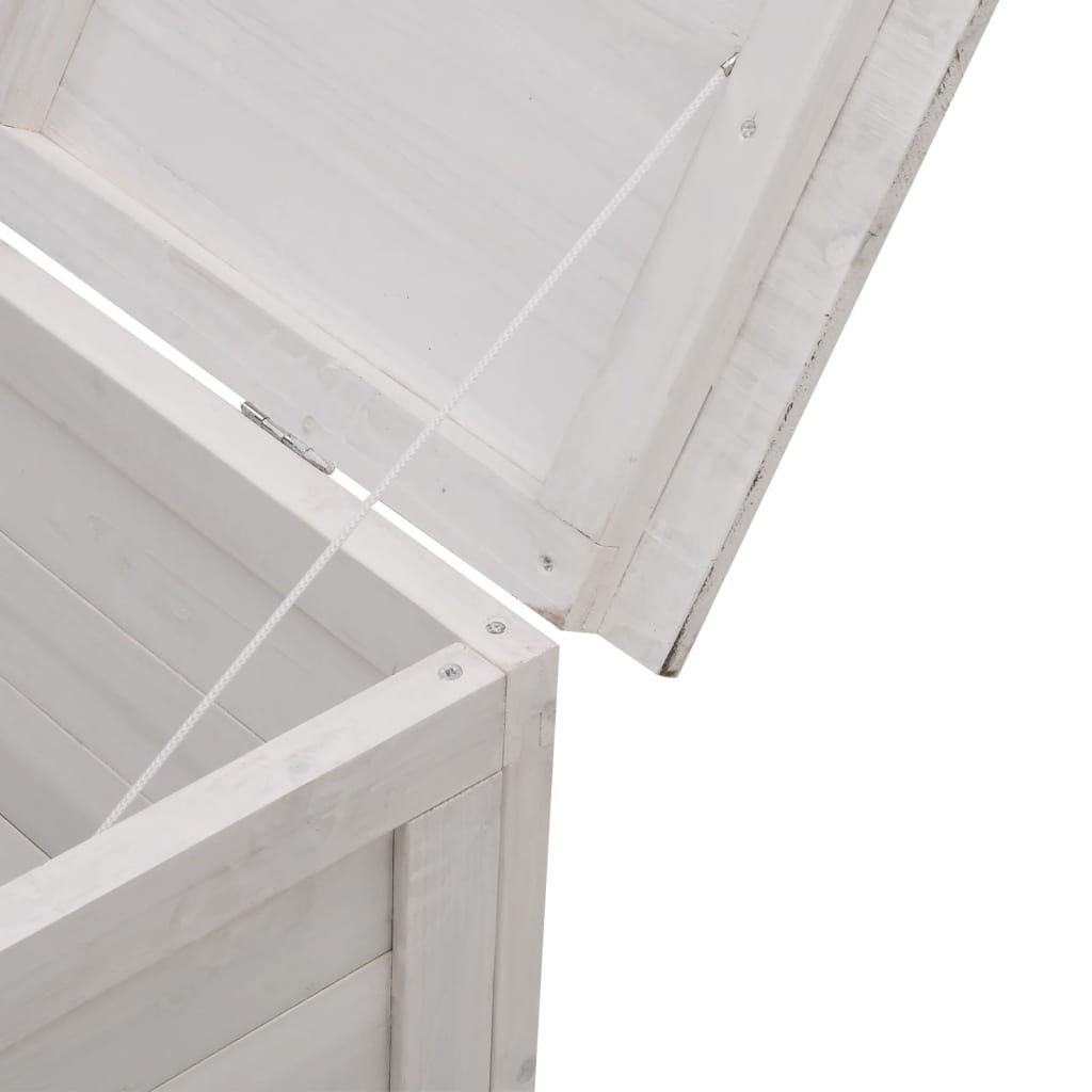 Contenitore Giardino Bianco 50x49x56,5 cm Legno Massello Abete - homemem39