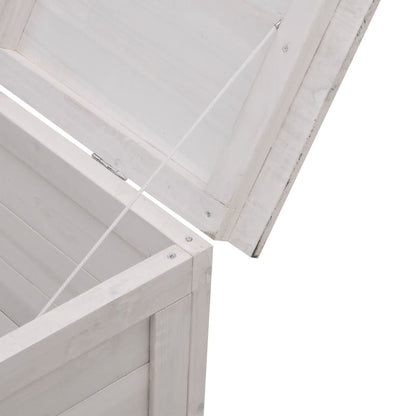 Contenitore Giardino Bianco 99x49,5x58,5cm Legno Massello Abete - homemem39