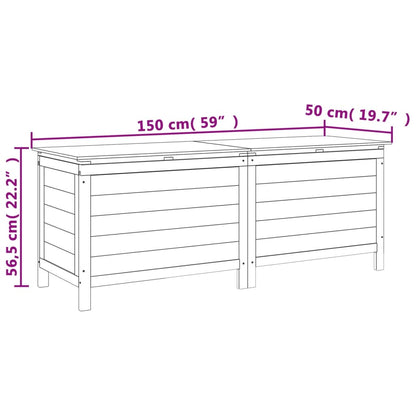 Contenitore Giardino Marrone 150x50x56,5cm Legno Massello Abete - homemem39