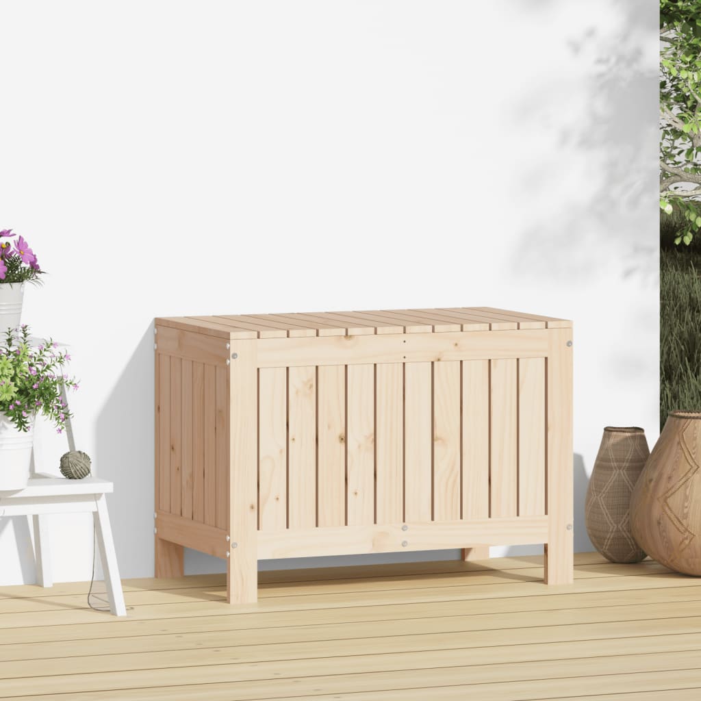 Contenitore da Giardino 76x42,5x54 cm in Legno Massello di Pino - homemem39