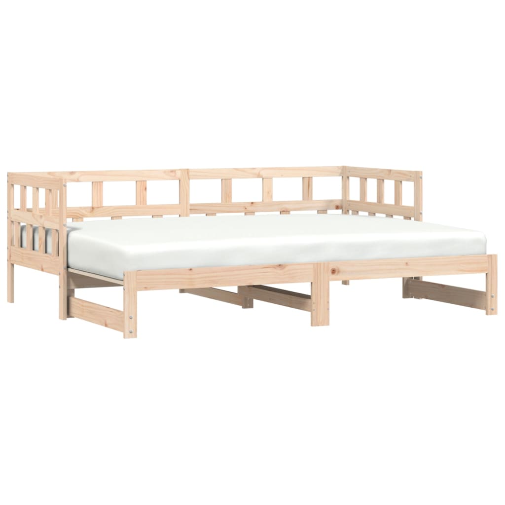 Divano Letto con Letto Estraibile 90x200cm Legno Massello Pino - homemem39