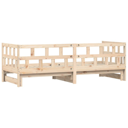 Divano Letto con Letto Estraibile 90x200cm Legno Massello Pino - homemem39