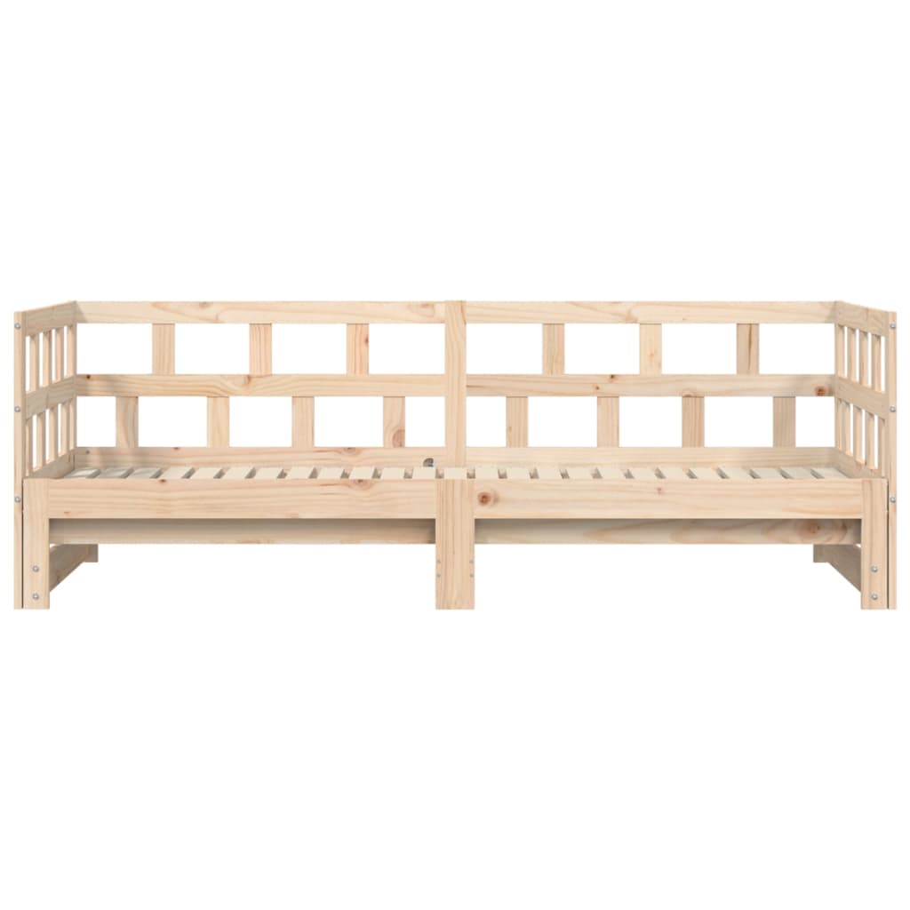 Divano Letto con Letto Estraibile 90x190 cm Legno Massello Pino - homemem39