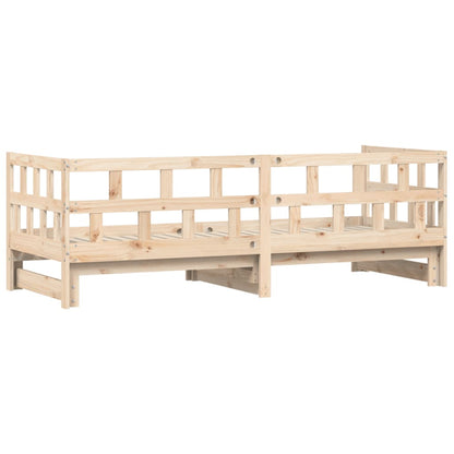 Divano Letto con Letto Estraibile 90x190 cm Legno Massello Pino - homemem39