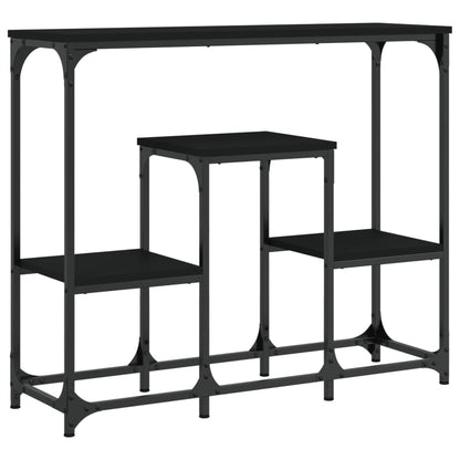 Tavolino Consolle Nero 89,5x28x76 cm in Legno Multistrato - homemem39