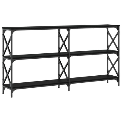 Tavolino Consolle Nero 200x28x80,5 cm in Legno Multistrato - homemem39