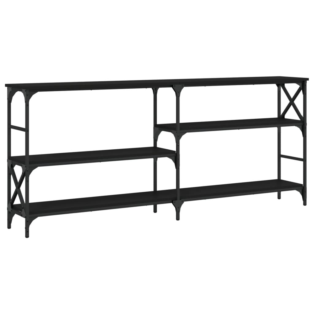 Tavolino Consolle Nero 180x29x76,5 cm in Legno Multistrato - homemem39