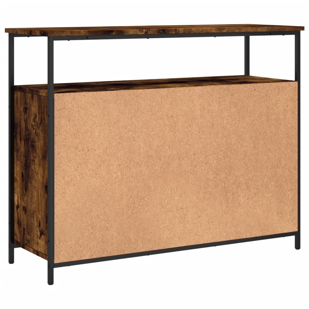 Credenza Rovere Fumo 100x35x80 cm in Legno Multistrato - homemem39