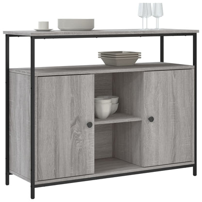 Credenza Grigio Sonoma 100x35x80 cm in Legno Multistrato - homemem39