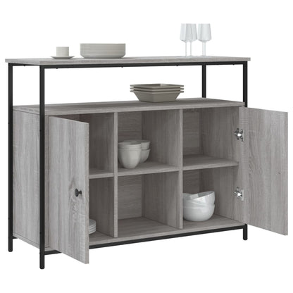 Credenza Grigio Sonoma 100x35x80 cm in Legno Multistrato - homemem39