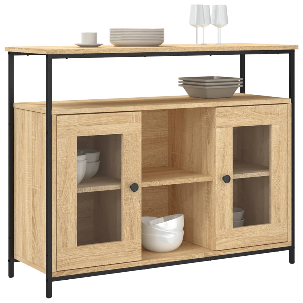 Credenza Rovere Sonoma 100x35x80 cm in Legno Multistrato - homemem39