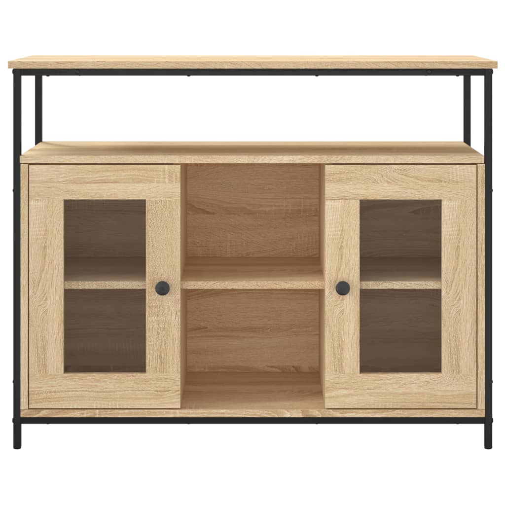 Credenza Rovere Sonoma 100x35x80 cm in Legno Multistrato - homemem39