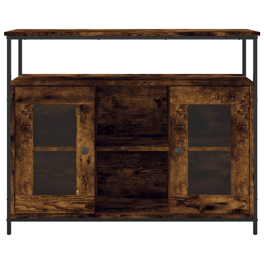 Credenza Rovere Fumo 100x35x80 cm in Legno Multistrato - homemem39