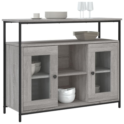 Credenza Grigio Sonoma 100x35x80 cm in Legno Multistrato - homemem39