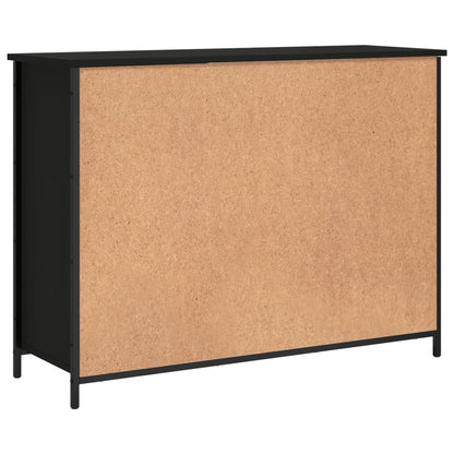 Credenza Nera 100x35x75 cm in Legno Multistrato - homemem39