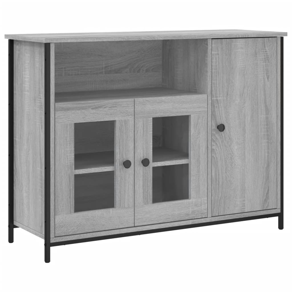 Credenza Grigio Sonoma 100x35x75 cm in Legno Multistrato - homemem39