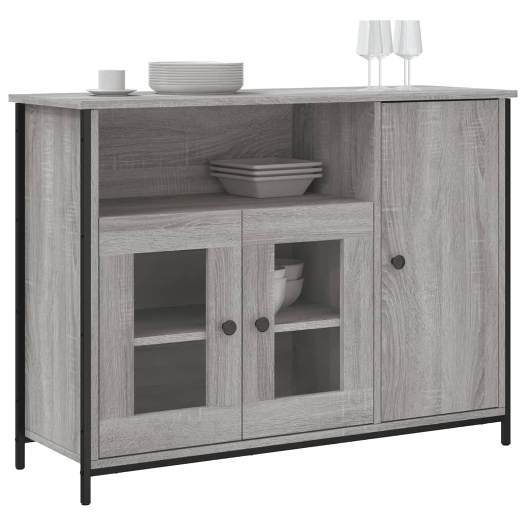 Credenza Grigio Sonoma 100x35x75 cm in Legno Multistrato - homemem39