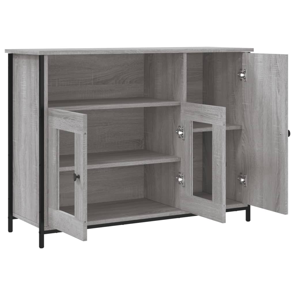 Credenza Grigio Sonoma 100x35x75 cm in Legno Multistrato - homemem39