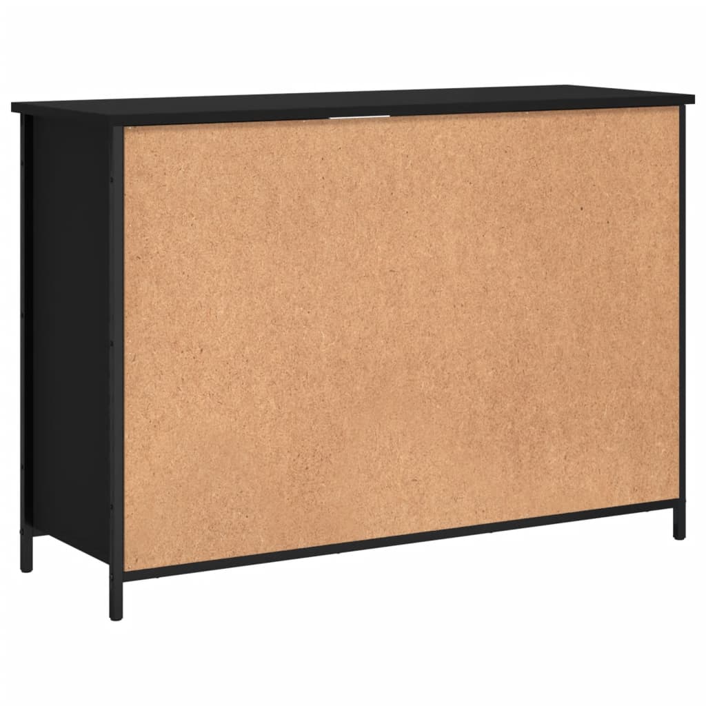 Credenza Nera 100x35x70 cm in Legno Multistrato - homemem39