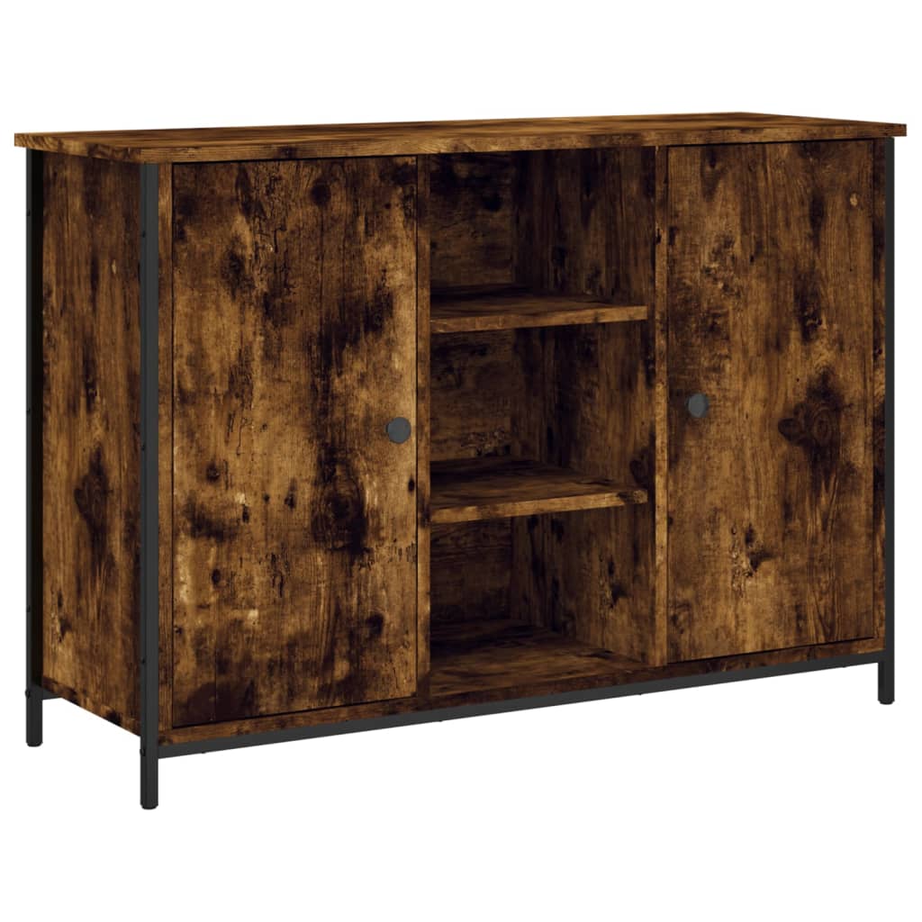 Credenza Rovere Fumo 100x35x70 cm in Legno Multistrato - homemem39